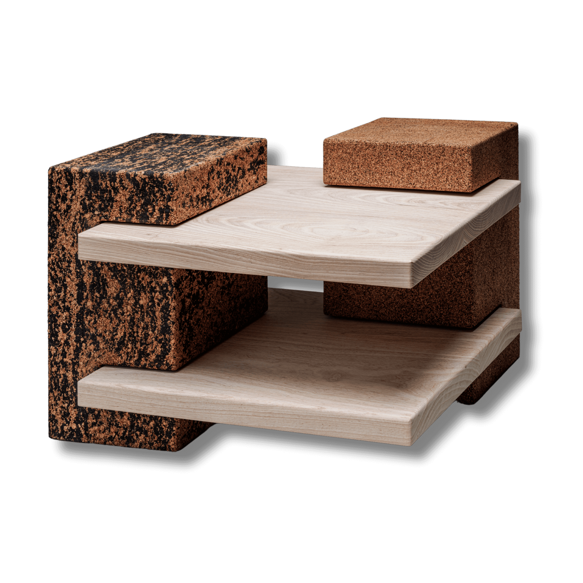 Beistelltisch aus recyceltem Kork – minimalistisches Möbeldesign von Christoph Steiger.