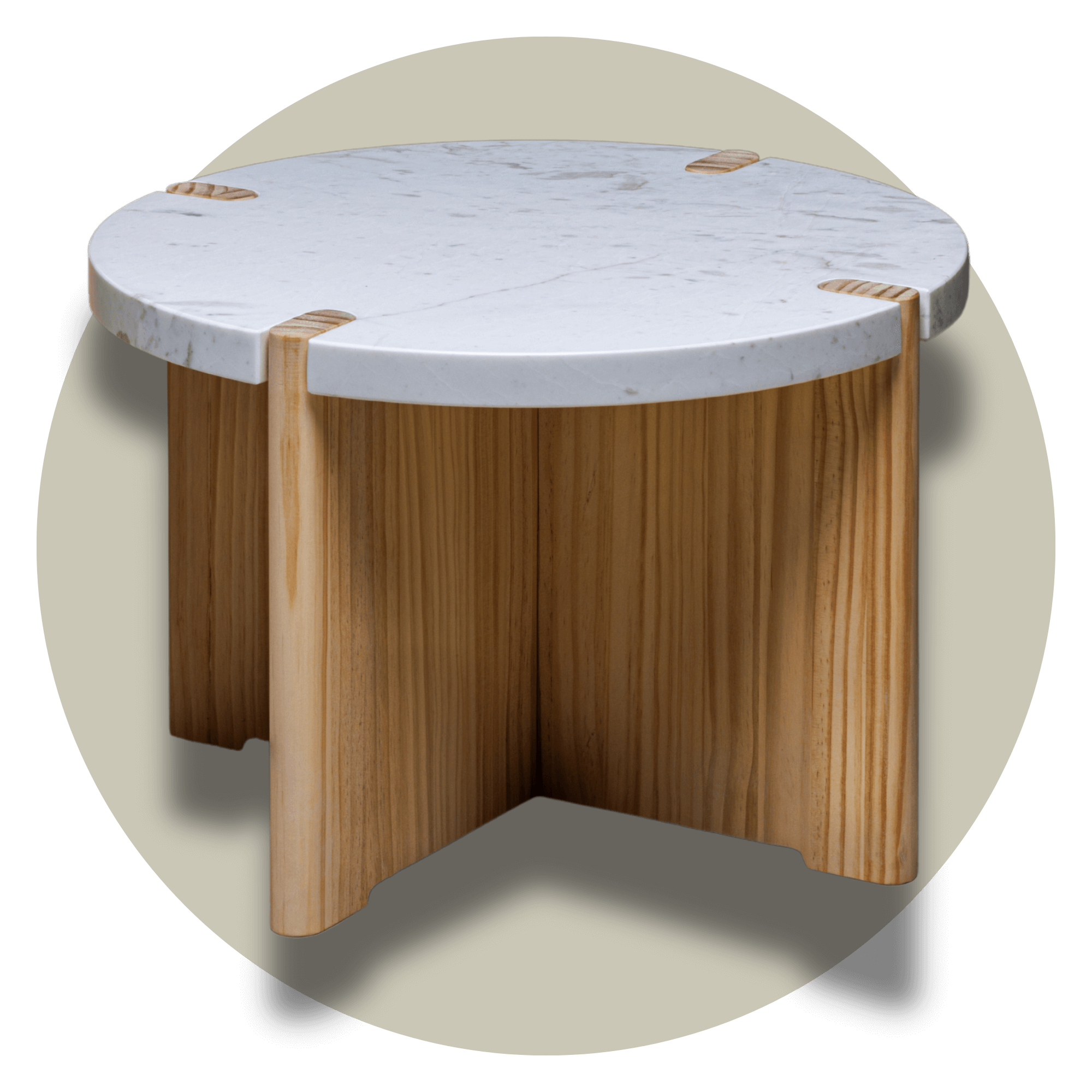 Marmortisch Sella mit individueller Maserung, mediterrane Naturmaterialien – Möbeldesign von Christoph Steiger Studio"